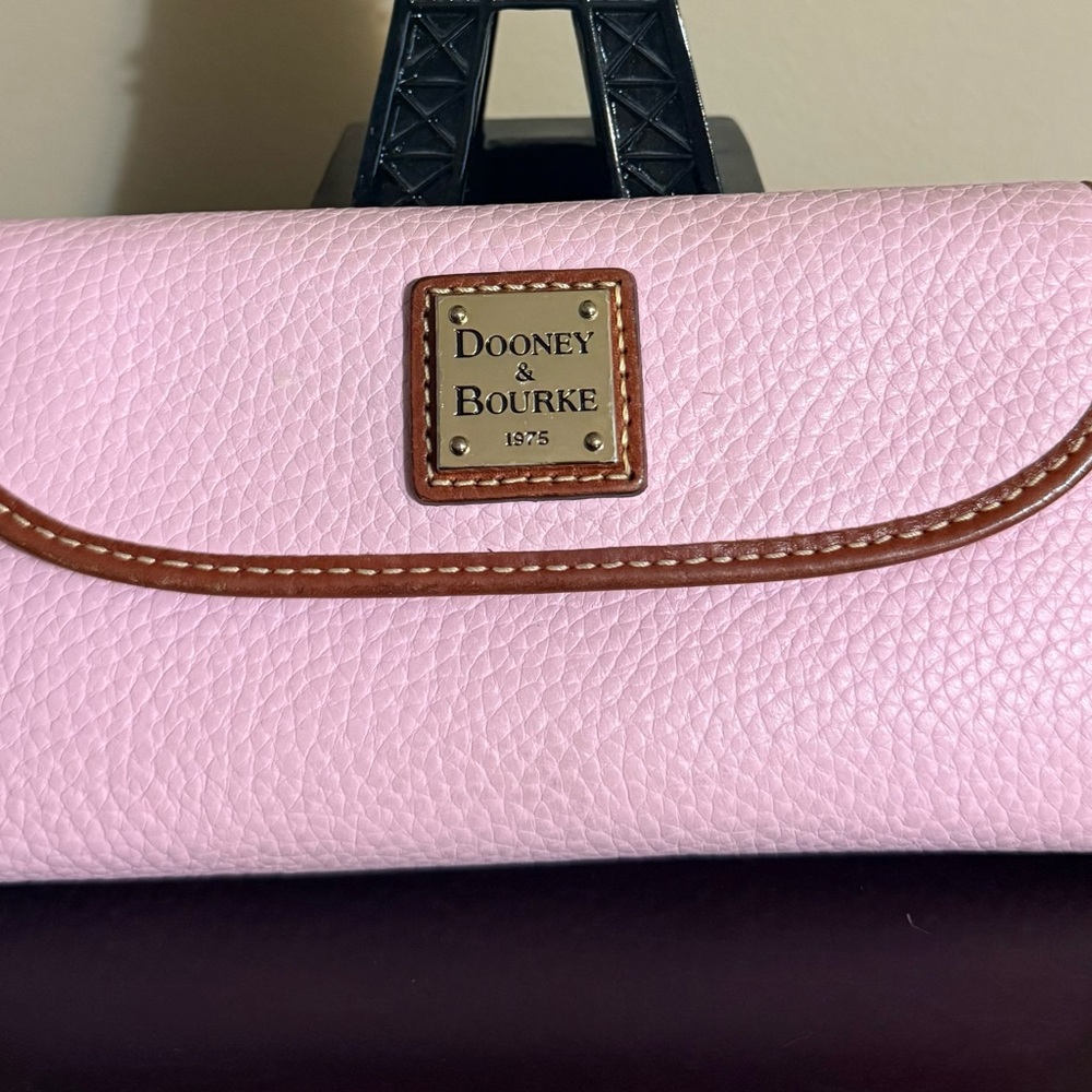 Dooney & Bourke Pink and Brown Leather Wallet